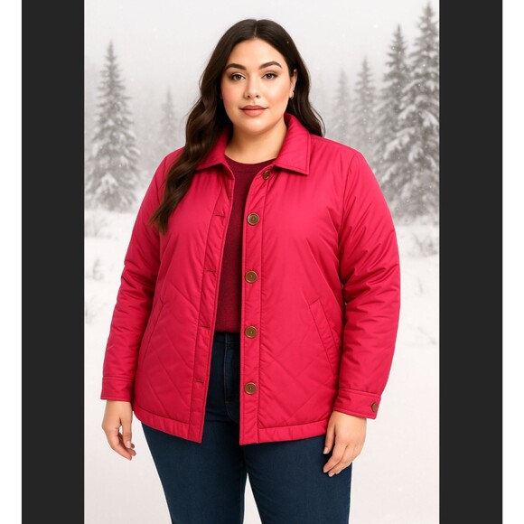 Torrid Shacket 2x 18 20 Pink Puffer Lightweight Packable Poly Fill Jacket Pocket - Picture 1 of 11
